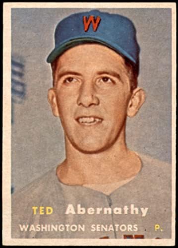 1957 Topps # 293 Тед Абернати Вашингтон Сенатърс (Бейзболна картичка) VG/БИВШИ сенатори