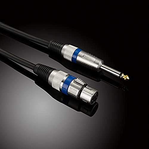 Dvtel 6.35 Второкурсник-XLR Женски аудио кабел 6.5 Моно-XLR Кабел за миксиране на Микрофон Аудио кабел Адаптер Кабел (Размер: 30