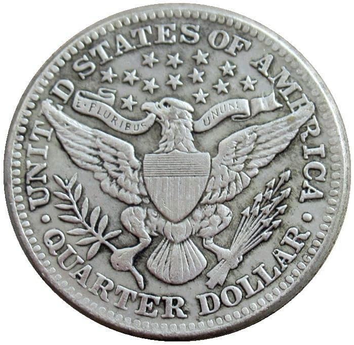 Американски Тримесечен Фризьор 1895 сребърно покритие Точно Копие на Възпоменателни монети