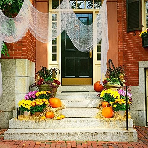 MMWW Хелоуин Зловеща Плат Хелоуин Прозорци Плат Страховито Вечерни Окачен Подпори за Къща с Духове Хелоуин Висящи Аксесоари (Цвят: