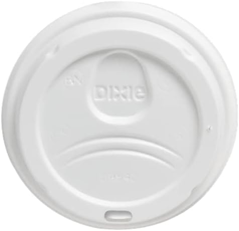 DIXIE 9542500DXPK С Купольными капаци За напитки, Картонени Чаши за топла 10, 12 и 16 унции, бял, 50 бр./опаковане.
