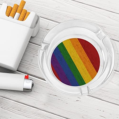 Флаг На Гордостта На Лгбт Цигара Стъклени Пепелници За Цигари През Цялата Титуляр За Пушачи Пепелник За Декорация На Плота Дома