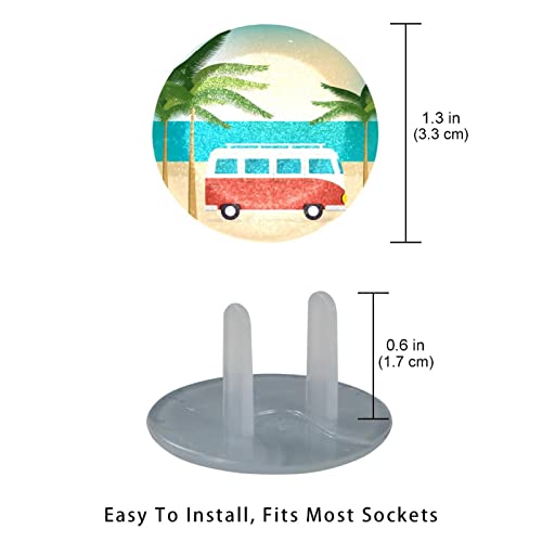 Автомобилни Плажни Летни калъфи за контакти 12 бр. - Защитни капаци за контакти за деца – Здрави и устойчиви – Лесно да защитават