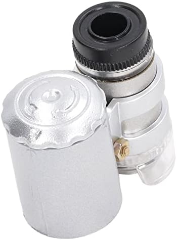 Мини Микроскоп, 60-Кратно Джобен Микроскоп, захранван С Батерии, Оптични лещи, Преносим за Наблюдение