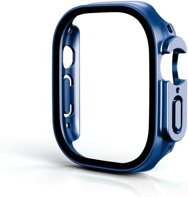 Стъкло MAALYA + калъф за Apple Watch с каишка Ultra 49 мм броня за PC smartwatch + Защитно фолио за екрана, Закалено покритие, аксесоари за ремъците iwatch Series (Цвят: Eli 19, размер: Ultra 49 мм)