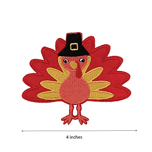 Ден на благодарността Турция, бродирани желязо на кръпки костюм за Деня на Благодарността, занаяти...