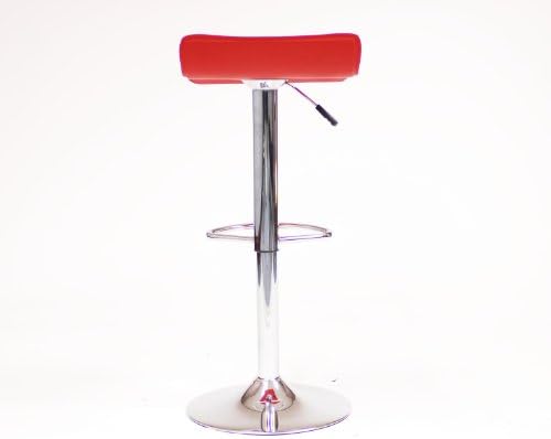 Мебели Roundhill Модерен хром пневматичен подемник, регулируеми въртящи се столове с бяла седалка, комплект от 2