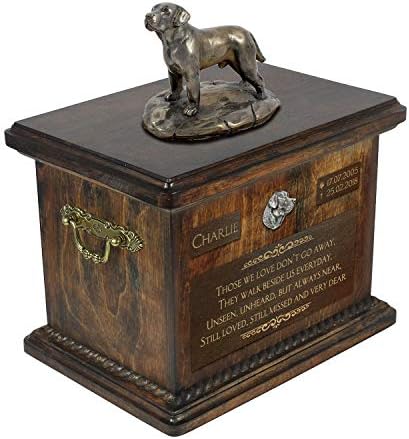 Лабрадор Ретривър, Спомен Урна за Кучешки Праха със Статуя, на името на домашен Любимец и Цитат - ArtDog Personalized