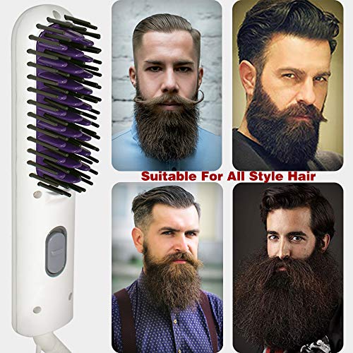 Четка за изправяне на брадата, Четка за изправяне за мъже, Многофункционален Стайлър за Коса, Електрически Гореща Гребен и Четка
