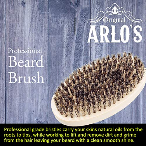 Мъжки комплект за грижа за косата и брадата Arlo от 6 теми с трайно Червило, бои за растеж на брада, Четка за оформяне на брада, гребен за брада, Ножица и чанта за носене