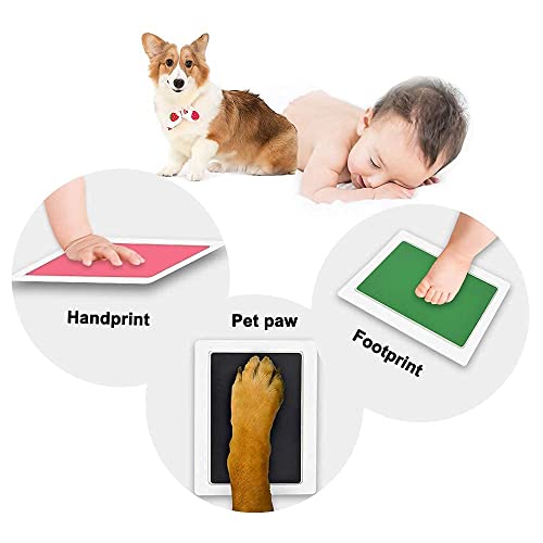 Комплект за отпечатъци от детски следи WEWESGAO, 2 опаковки, определени за пръстови големи кучешки Лапи, Чист Сензорен Мастило подложка за Новородени, бебета, малки дец?