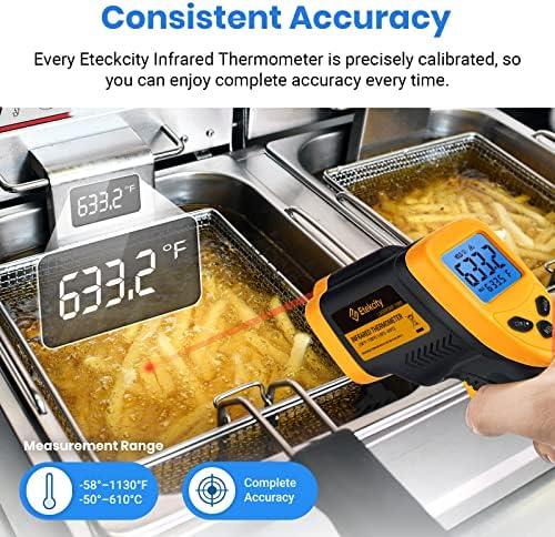 Инфрачервен Термометър Etekcity 1080, Термостат за готвене, ИНФРАЧЕРВЕН Лазерен инструмент за приготвяне на пици, Месо, Скари, Барбекю,