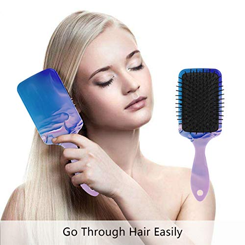 Четка за коса на въздушна възглавница Vipsk, Пластмасова с цветен градиентным модел, Подходящ за добър масаж и Антистатични разнищване