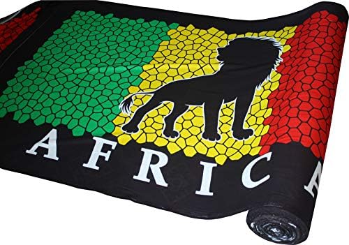 Лека Вискозно-Вискозная Плат в стил Фънк, Смесено Африкански Произведение, 42 инча х 1 Ярд, Дамски Банка и Павилион Червен цвят