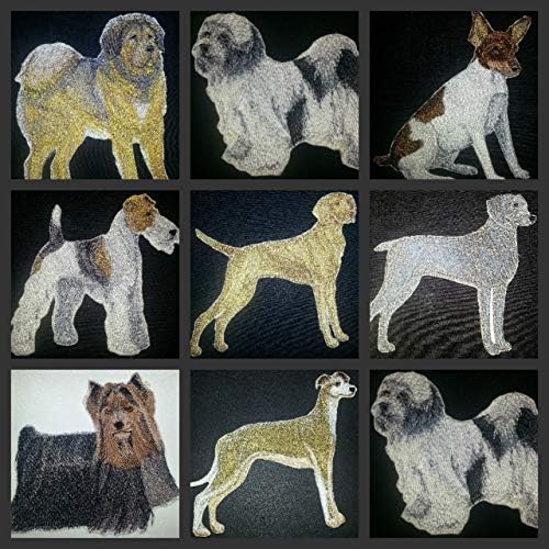 Невероятни портрети на кучета по поръчка [Пшеничен териер], бродирани желязо нашивке [5. x 4.8] Произведено в САЩ]