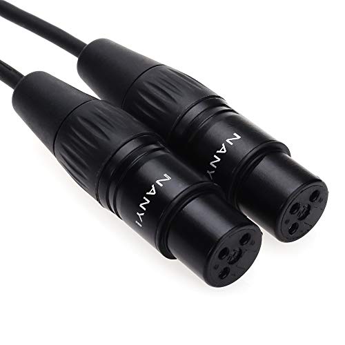 NANYI 2 елемента XLR Конектор за свързване на микрофонного кабел XLR към свързващ кабелям XLR, 3-Пинов XLR конектор за свързване на микрофонного DMX кабел-кабел, кръпка-въжета