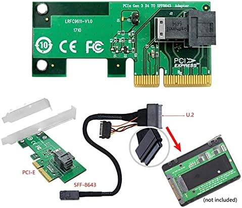 Адаптер за карти Cablecc PCI-E 3.0 от 4.0 до СФФ-8643 и SSD-кабел U. 2 U2 СФФ-8639 NVME PCIe SSD за дънната платка SSD