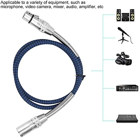 Аудиокорд Shanrya XLR, устойчив на разтягане Микрофон на кабел от 6,5 mm от мъжете, за жената, за Миксер за гласова тръба (дълга