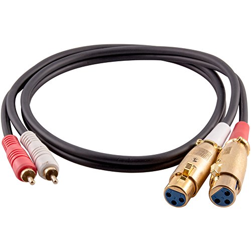 Сеизмични Аудиоколонки с 3-Футовым свързващ кабел XLR с две фоно свещи, Аудиокабелями от 2 XLR до 2 RCA