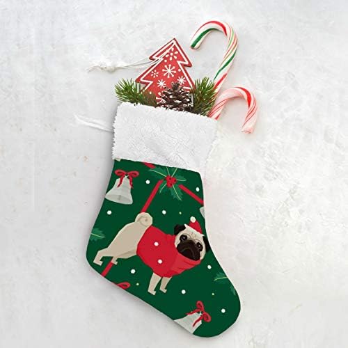 Коледни Чорапи ALAZA, Коледен Мопс, Класически Персонализирани Малки Декорации за Отглеждане за Семейни празници, Определени декор