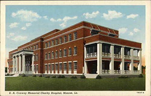Мемориал на Благотворителната болница Д. А. Конуей Монро, Луизиана, Лос Анджелис Оригиналната Антични Картичка